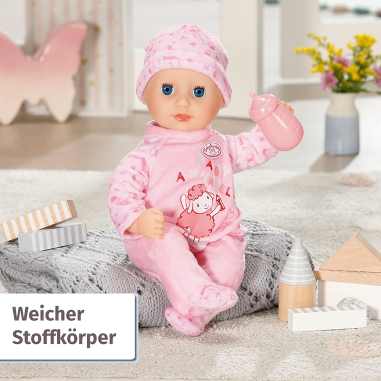Baby Annabell Little Annabell 36cm, weiche Puppe mit Stoffkörper und Schlafaugen, 36 cm große Puppe, 706466 Zapf Creation