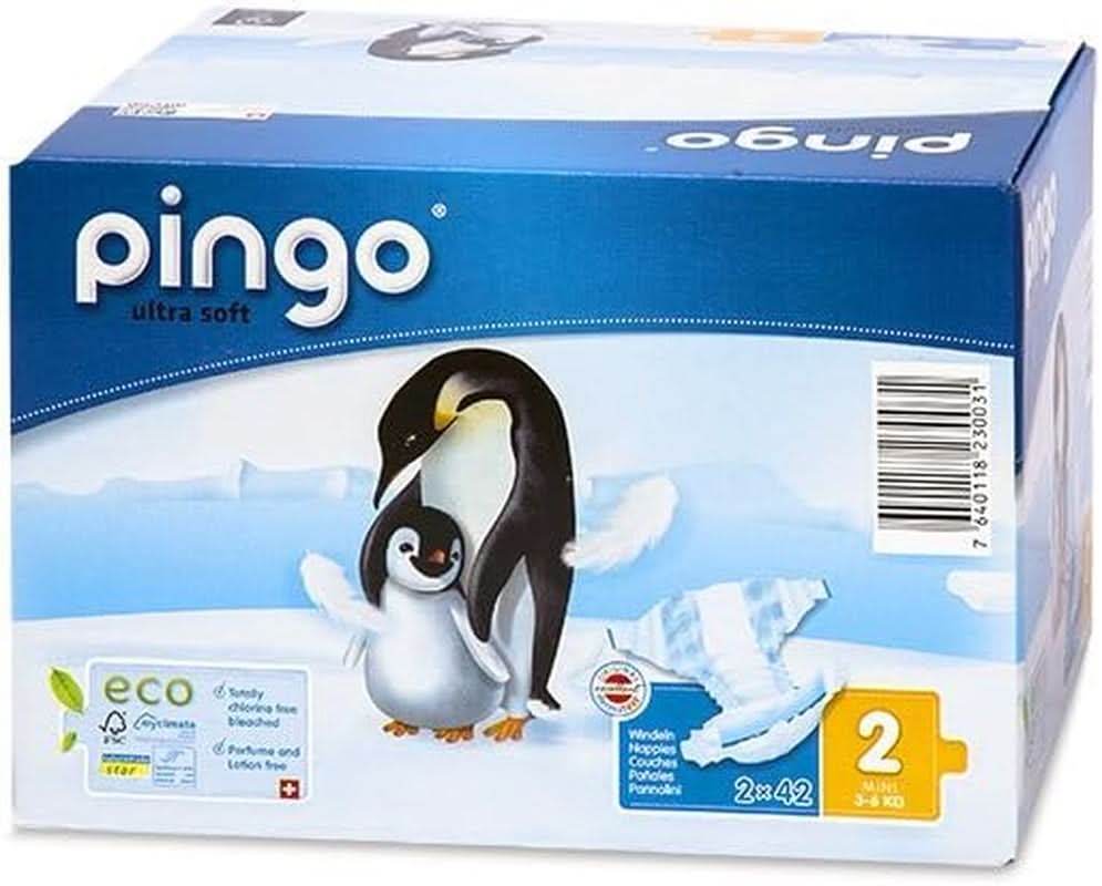 Pingo Ultrasoft, ekologické plenky, velikost 1 a 2 Matka a dítě Naty Shop velikost 2 (84 kusů)