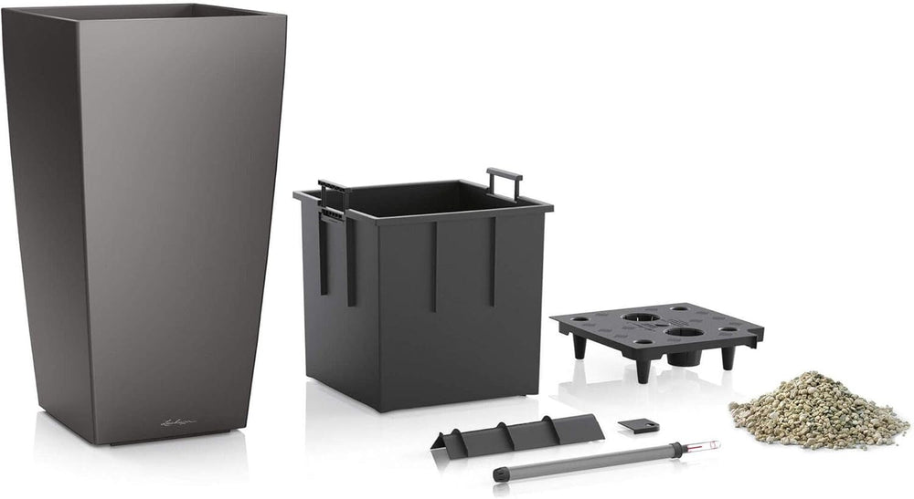 LECHUZA CUBICO Premium 50 alb lucios 18161