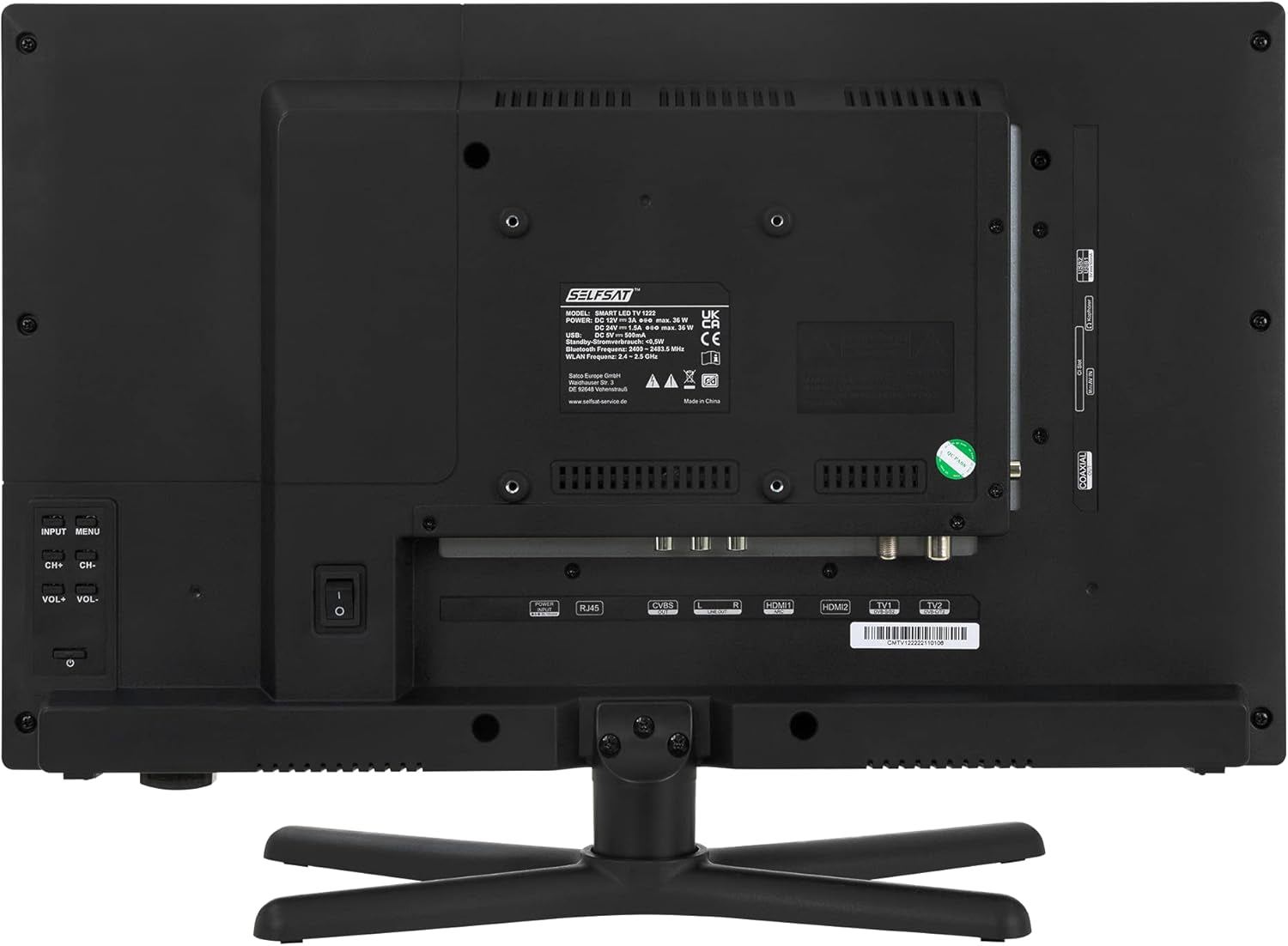 Televizor LED inteligent SELFSAT 1222 (55 cm/22") incl. tuner DVB-S2/C/T2 HD cu WLAN și Bluetooth