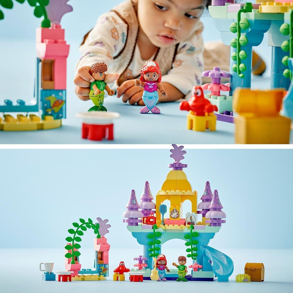 LEGO DUPLO | Kouzelný podvodní palác Disney Ariel, vzdělávací hračka pro mořskou pannu Ariel, podvodní hrad pro děti od 2 let 10435 Stavebnice Besuche den LEGO-Store