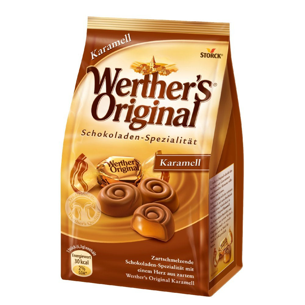 Werther's Original, různé sortimenty Čokoládové bonbony Naty Shop 153 gramů Karamel