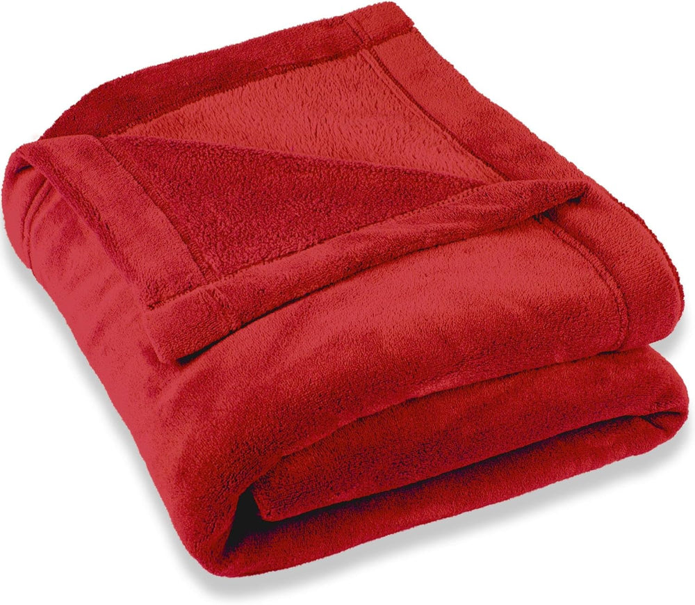Celinatex pătură pufoasă 150 X 200 Cm albastru deschis pătură canapea cald pătură moale microfibră Fleece Oeko-Tex Montreal Paturi si Cuverturi Besuche den CelinaTex-Store Roșu 150 X 200 Cm