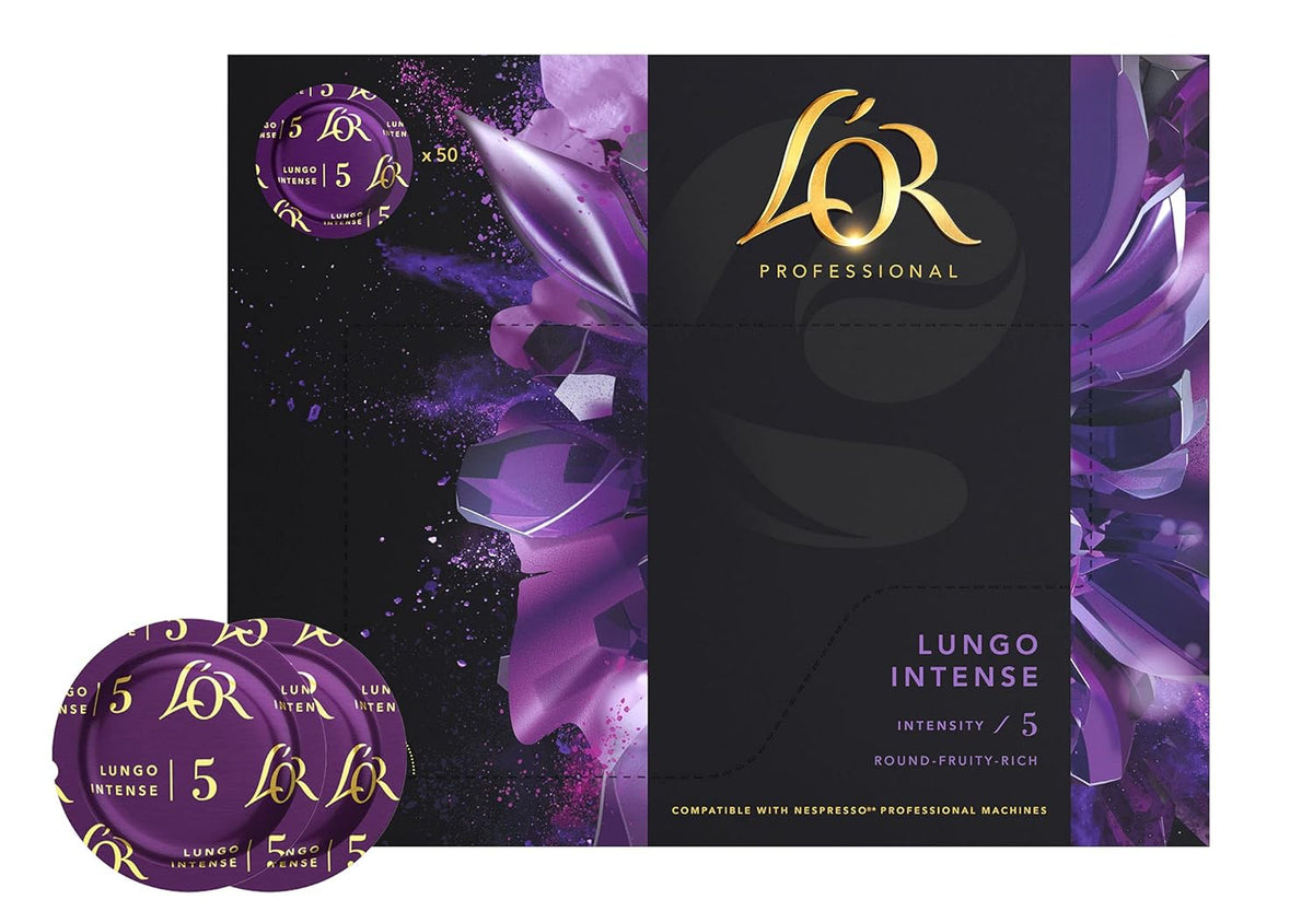 L'OR Suprême Lungo Intense 5, mild, Intensität 5/10, Nespresso* Pro kompatible Kaffeekapseln, 50 Kapseln