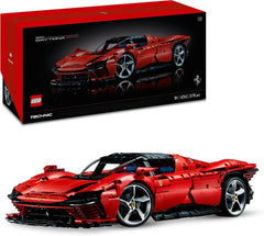 Stavebnice LEGO Technic Ferrari Daytona SP3 v měřítku 1:8, červený supersportovní vůz, rozšířený sběratelský předmět modelu auta, konečný koncept auta 42143 Stavebnice Besuche den LEGO-Store Single