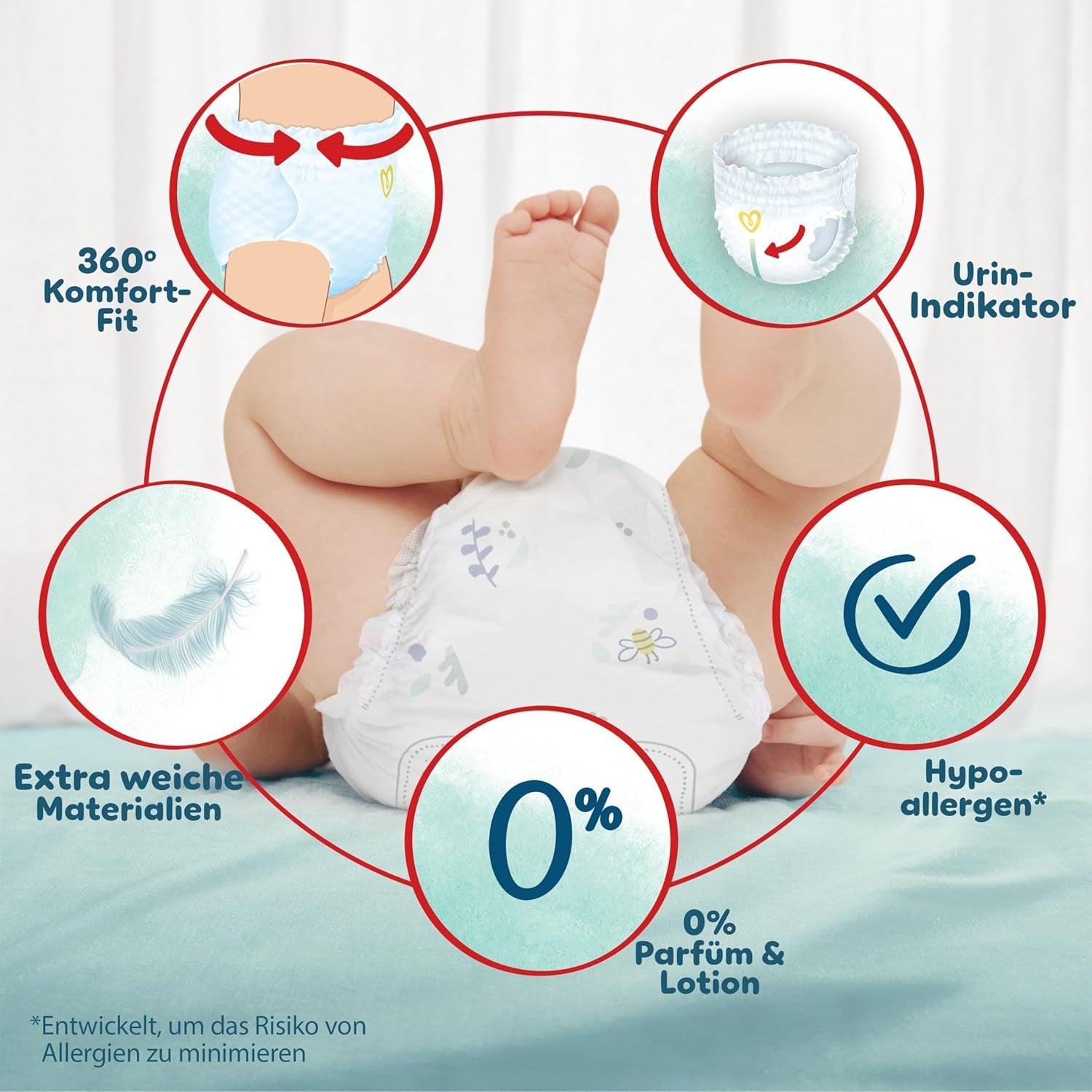 Plenky Pampers Harmony Pants velikost 6, plenky 132, 15 kg+, jemná ochrana pokožky a 360° pohodlí