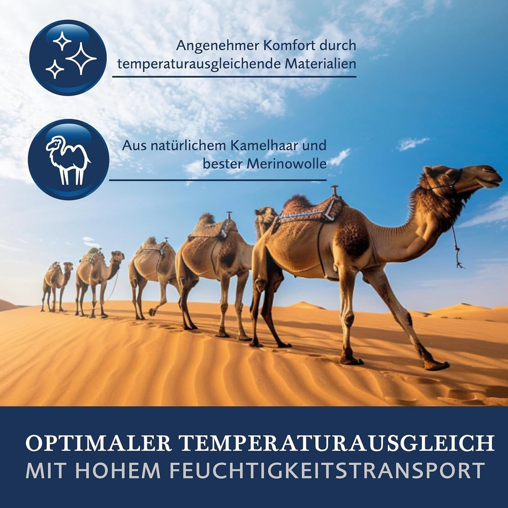 Billerbeck E48 Kairo přikrývka - Letní přikrývka - 135 X 200 Cm - Chladící přikrývka - S 60% velbloudí srst 40% panenská vlna Přikrývky a přikrývky Naty Shop