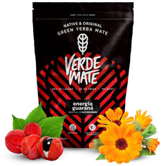 Set de ceai Yerba Mate cu plante | Yerba Mate cu plante | Verde Mate Green Energia Guarana, Guayusa Jazmin, Sarsaparilla | Yerba Mate verde brazilian | 3X500G