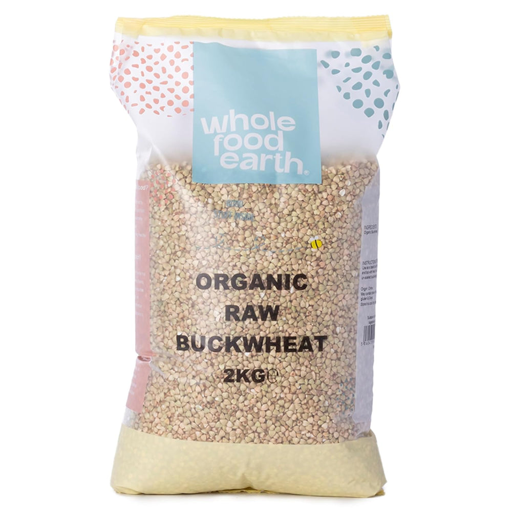 Wholefood Earth Bio Pohanka - 3 kg - Bez GMO - Vegan - Vysoký obsah vlákniny - Certifikované BIO