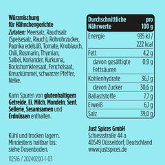 Just Spices Hähnchen Allrounder I Mariniere Geflügel, Brathähnchen, Wings und vieles mehr I Gewürzdose, 79 g