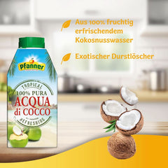 Pfanner Coconut Water Drink (8 X 500 ml) - Kokosová voda bez cukru Naty Shop