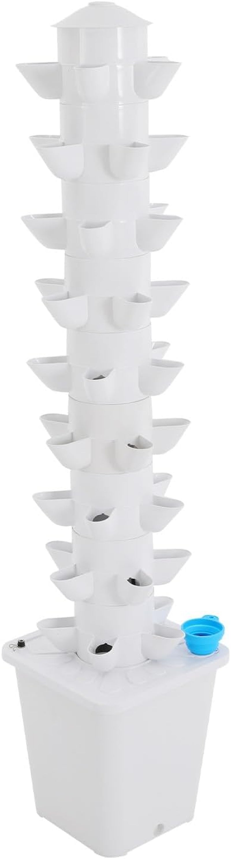 Hydroponický systém Hydroponická věž Vnitřní bylinková zahrada Hydroponický systém pěstování se 45 místy výsadby Vodní čerpadlo Vodní nádrž 20 l Vertikální pro květiny a zeleninu