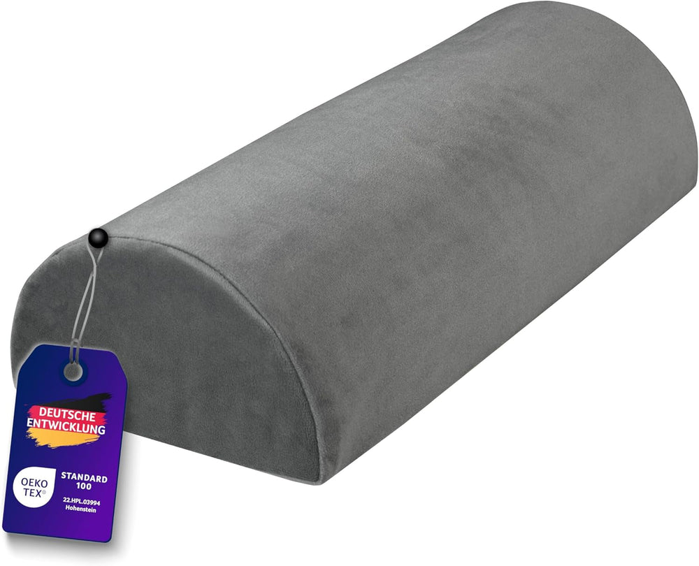 Pernă ortopedică pentru spate/lombare Traumnacht cu miez din spumă vâscoelastică și husă din microfleece prietenoasă cu pielea, certificată Öko-Tex, produsă conform standardelor germane de calitate