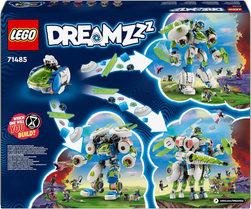 LEGO Dreamzzz 3-v-1 Mateo a Z-Blob Rytíř Mech Stavebnice Hrací sada pro 10 let Chlapce a dívky Dětská dárková fantasy sada 3 způsoby Robotická dobrodružná hračka 71485 Stavebnice Beuche den LEGO-Store