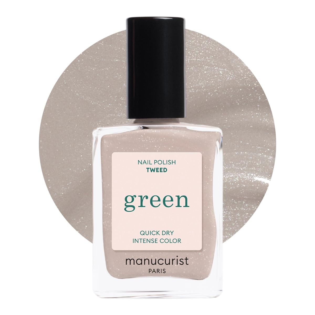 Manucurist Green - Rosy Beige Shell Beige Lak - Rychleschnoucí lak na nehty - DIY Nails - Vegan 12-Free - Rostlinná báze - Lak na nehty - Vyrobeno ve Francii