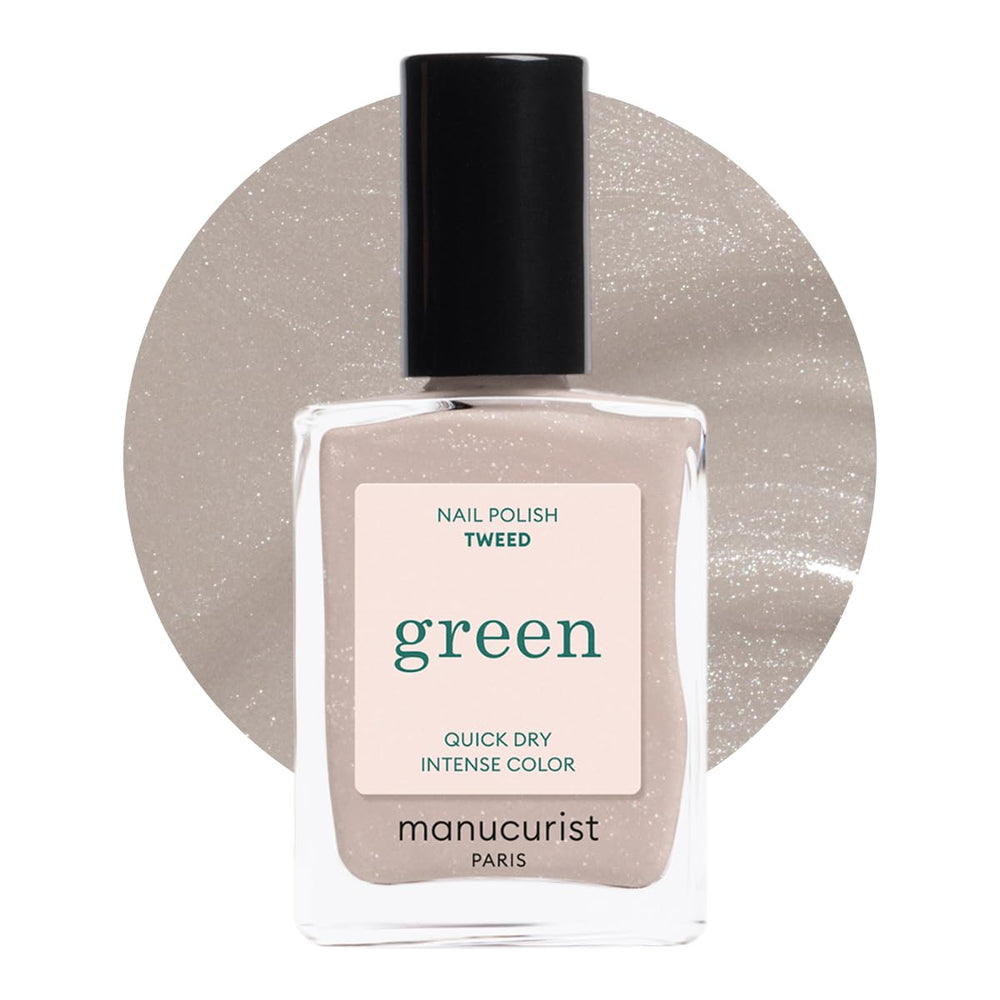 Manucurist Green - Rosy Beige Shell Beige Lak - Rychleschnoucí lak na nehty - DIY Nails - Vegan 12-Free - Rostlinná báze - Lak na nehty - Vyrobeno ve Francii