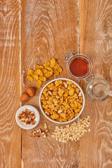 Dr. Oetker Vitalis Crunchy Flakes: Křupavé müsli s kukuřičnými lupínky a kousky mandlí, balení 5 ks (5 x 600 g)