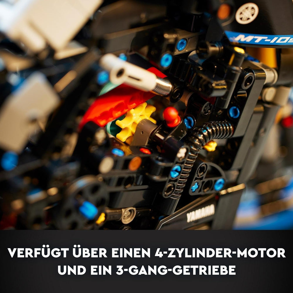 LEGO 42159 Technic Stavebnice modelu motocyklu Yamaha MT-10 SP pro dospělé, autentický model vozidla se čtyřválcovým motorem, funkční řízení a aplikace Ar, dárek pro muže a ženy Stavebnice Besuche den LEGO-Store
