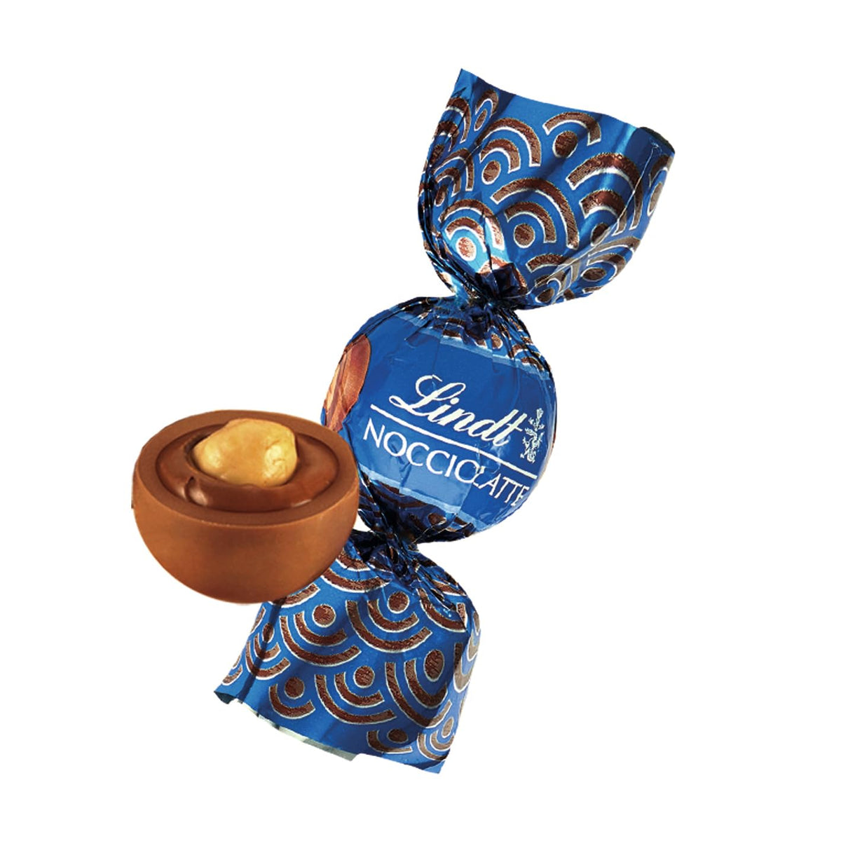 Lindt Roulette Ball Nocciolatte, mléčná čokoláda s lískooříškovou krémovou náplní a celými lískovými oříšky, 3000g