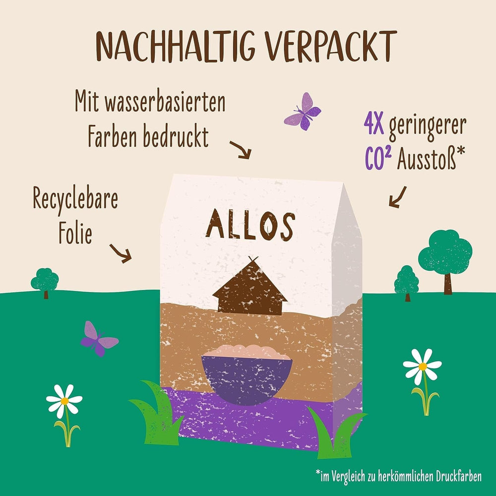 Muesli proteic neîndulcit Allos | Muesli organic | Fulgi de ovăz | Cereale pentru micul dejun | Vegan (5 x 450g), 1 bucată (pachet de 5)