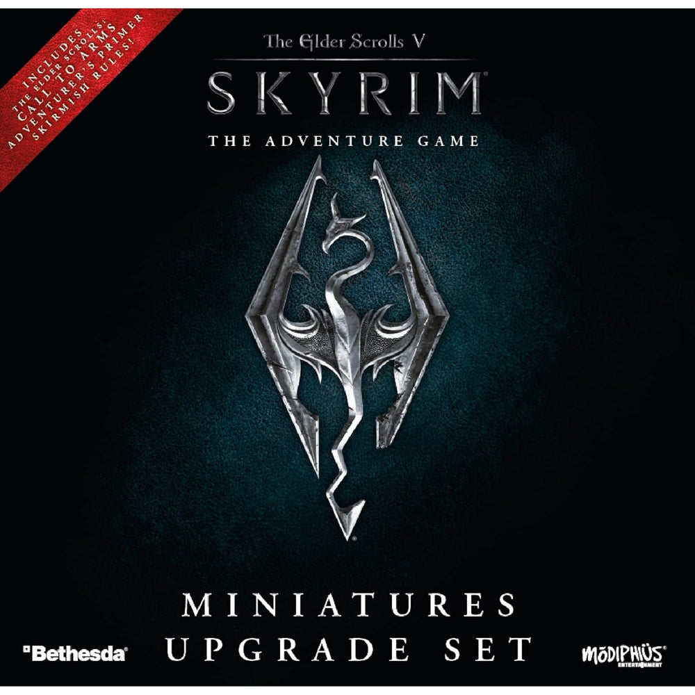 Modiphius The Elder Scrolls: Skyrim – Dobrodružná desková hra – Upgrade sady miniatur | Stolní hra | Věk 14+ | 1-4 hráči | Doba hry 60-120 minut, šedá, červená
