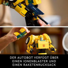 LEGO Icons Transformers Čmelák, Dospělý sběratelský robot akční figurka, Filmová stavebnice pro fanoušky sci-fi, Lze přeměnit na auto, Dobrodružná hračka 10338 Stavebnice Besuche den LEGO-Store