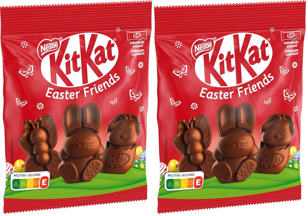 NESTLÉ Easter Friends Mini velikonoční figurky s mléčnou čokoládou s křupavými kousky, balení 2 ks (1 x 65 g)