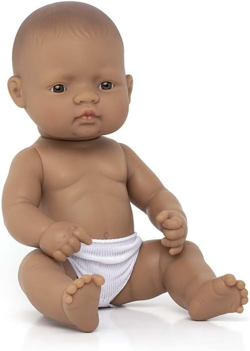 Miniland 31037 - Baby Südamericanischer Junge Tüte - ohne Unterwäsche, 32 cm