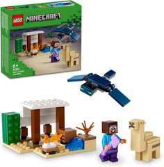 LEGO Minecraft Steve's Desert Expedition, sada videoher pro chlapce a dívky, Steve Biome, domeček, figurky a hračka velblouda, dárek pro hráče pro 6 let 21251 stavebnic Besuche den LEGO-Store Výchozí název