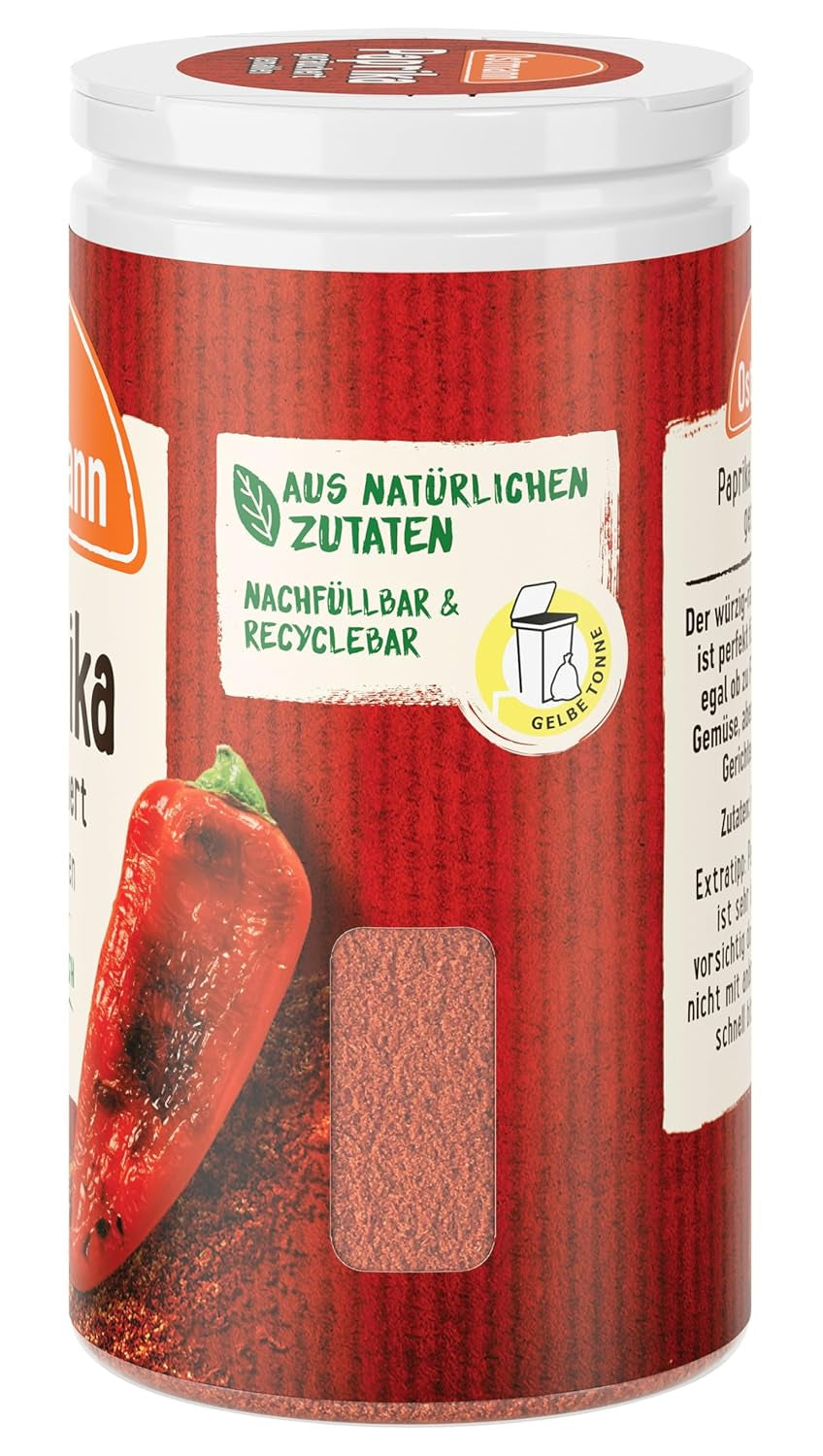 Ostmann Gewürze - Paprika geräuchert | Rauchiges Aroma für Bratkartoffeln, Gulasch nebo Rührei | 35 g v Der Streudose