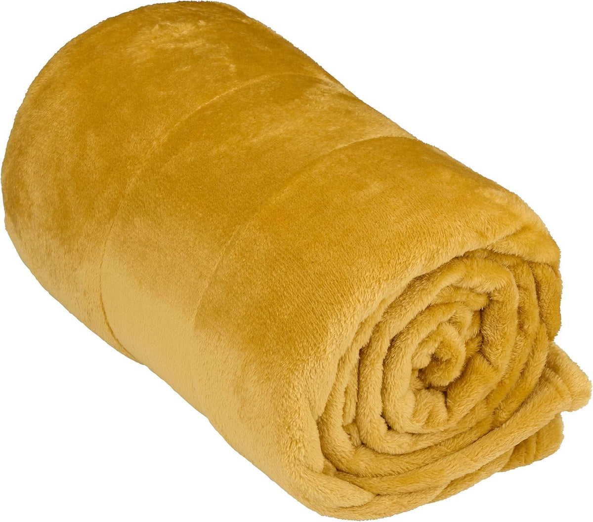 Articasa fleecová deka 150 X 200 Cm - přehoz - pohodlná deka - deka na pohovku - deka na pohovku pro 1 osobu - dekorace do obývacího pokoje - lze prát v pračce - hořčicově žlutá - fleece/polyester Postele a přikrývky Arti Casa Výchozí název