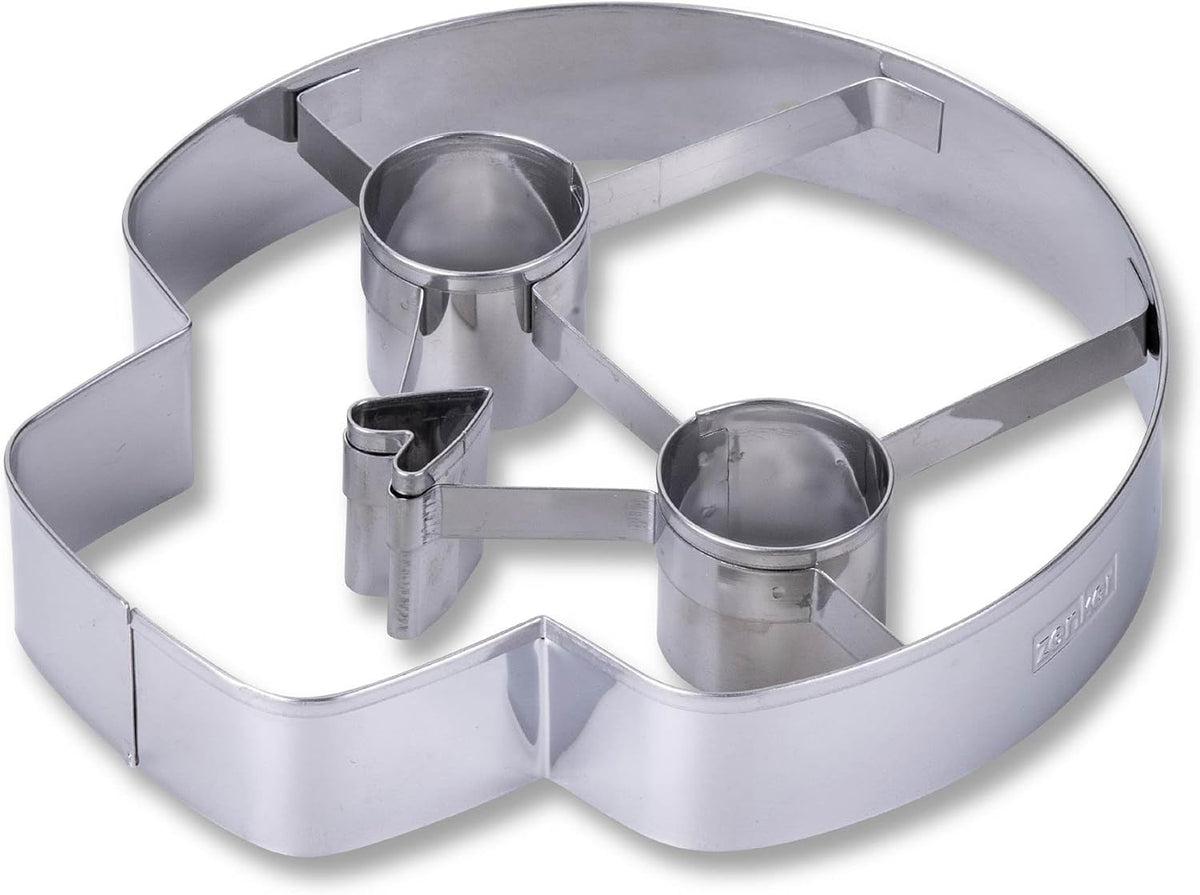 Formă de biscuiți ZENKER XXL cu craniu, argintie