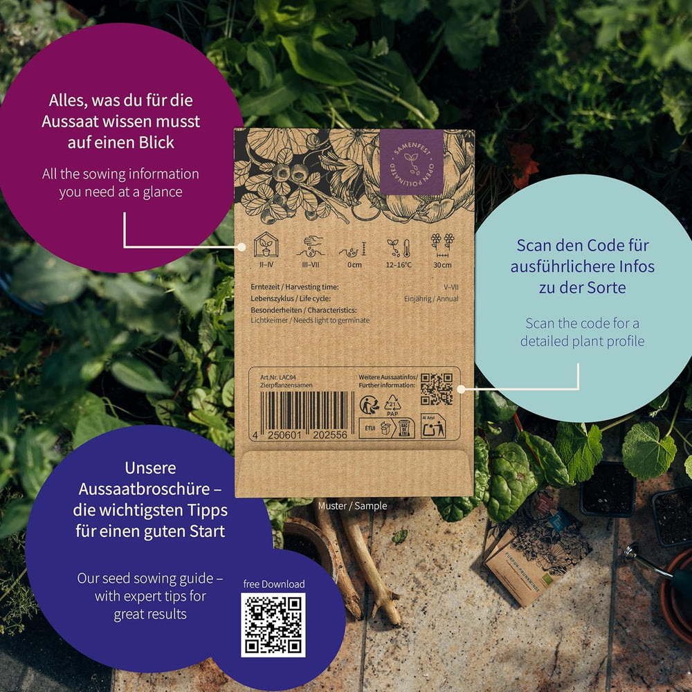 Magic Garden Seeds - Krabička na vonná semínka rostlin - Květinové kouzlo pro balkón, květinový záhon a smysly - Zdarma opylovaná semínka, okouzlující květiny jako tip na dárek pro nadšence do zahradnictví