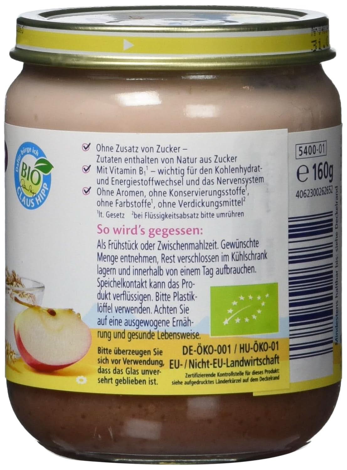 Müsli Hipp s jahodami a jablečným jogurtem, balení 6 x 160 gramů Mother and Child Naty Shop