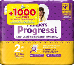 Pampers Progressi Mini, velikost 2 (3-6 kg), 28 Plenky pro matku a dítě Naty Shop