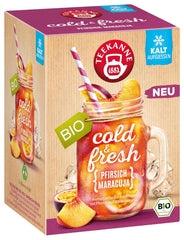 Teekanne Cold &amp; Fresh BIO 4Er Mix - Cu noile sortimente lămâie-mentă, piersică-maracuja, portocală-rozmarin, grapefruit-mentă-ghimbir (4 X 45G)