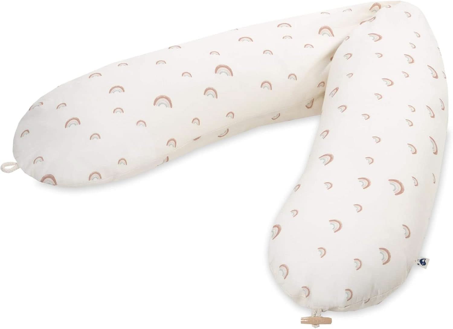 Julius Zöllner Pernă organică pentru alăptare 190 cm, umplutură 42 litri microperle Eps, fabricat în Germania Accesorii Hrana si Alaptare Bebe Naty Shop Rainbow