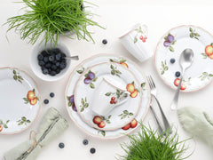 CreaTable, 16999, seria Flora ORCHARD, set de veselă cu 16 piese pentru 4 persoane, serviciu combinat din porțelan, potrivit pentru mașina de spălat vase și cuptorul cu microunde, fabricat în Europa