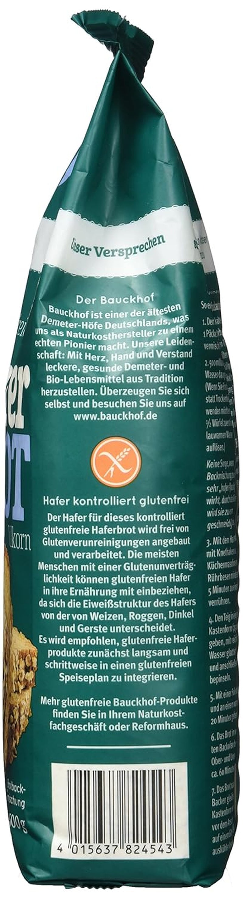 Bio Haferbrot Brotbackmischung, 500 G Naty Shop