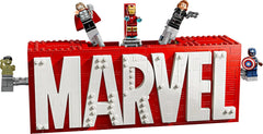 LEGO Marvel: Logo a minifigurky Marvel - sada kolekce Hulk, Thor, Iron Man, Black Widow a Captain America - Sada figurek Avengers - Dárek pro chlapce a dívky od 12 let 76313 Stavebnice Beuche den LEGO-Store