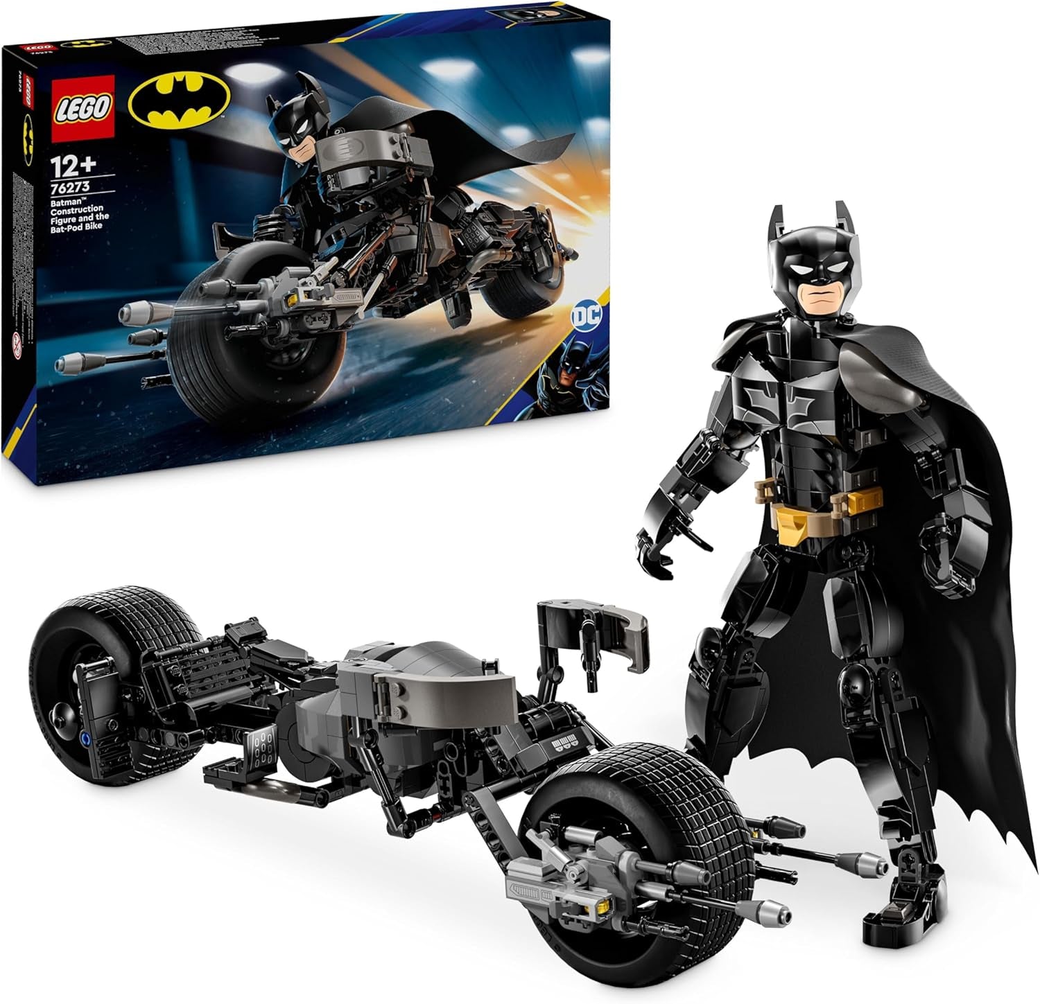 LEGO DC Batman: Batman Stavební kostky s Batpodem, Superhrdinská filmová hračka, Dětská dobrodružná hrací sada, Dárek pro chlapce a dívky 76273 Stavebnice Besuche den LEGO-Store Výchozí název