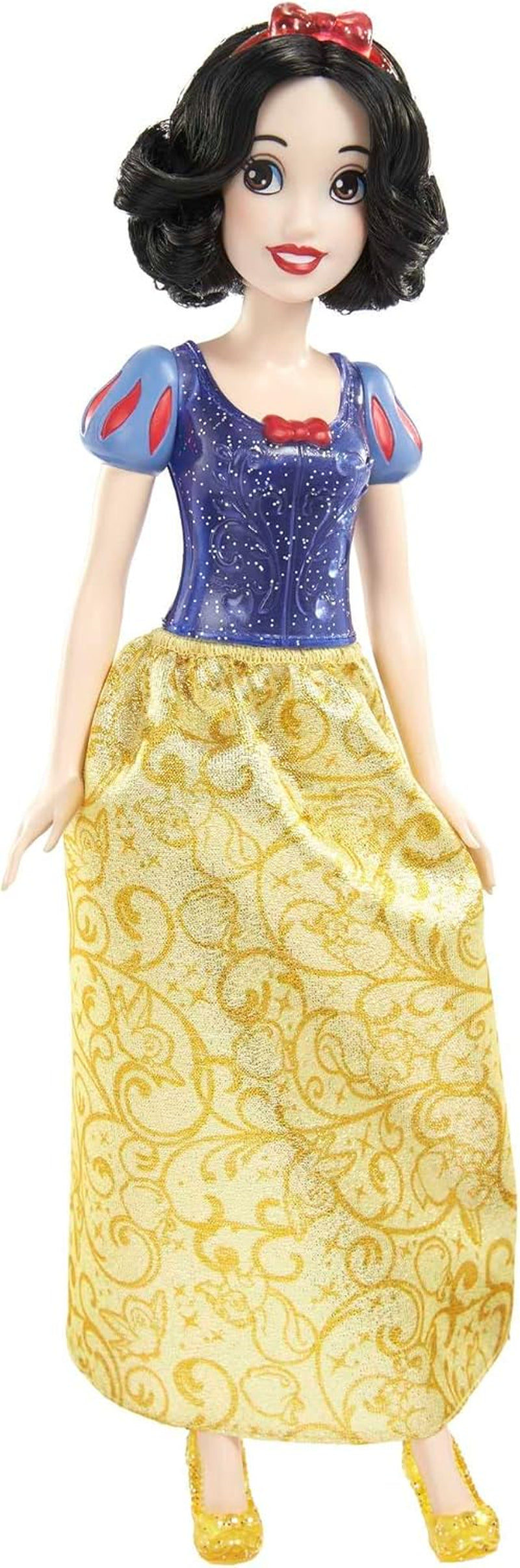 Mattel Disney Princess Toy Snow White pohyblivá panenka s třpytivým oblečením a doplňky Dárek pro děti inspirovaný filmem Disney HLW08 Naty Shop Dolls