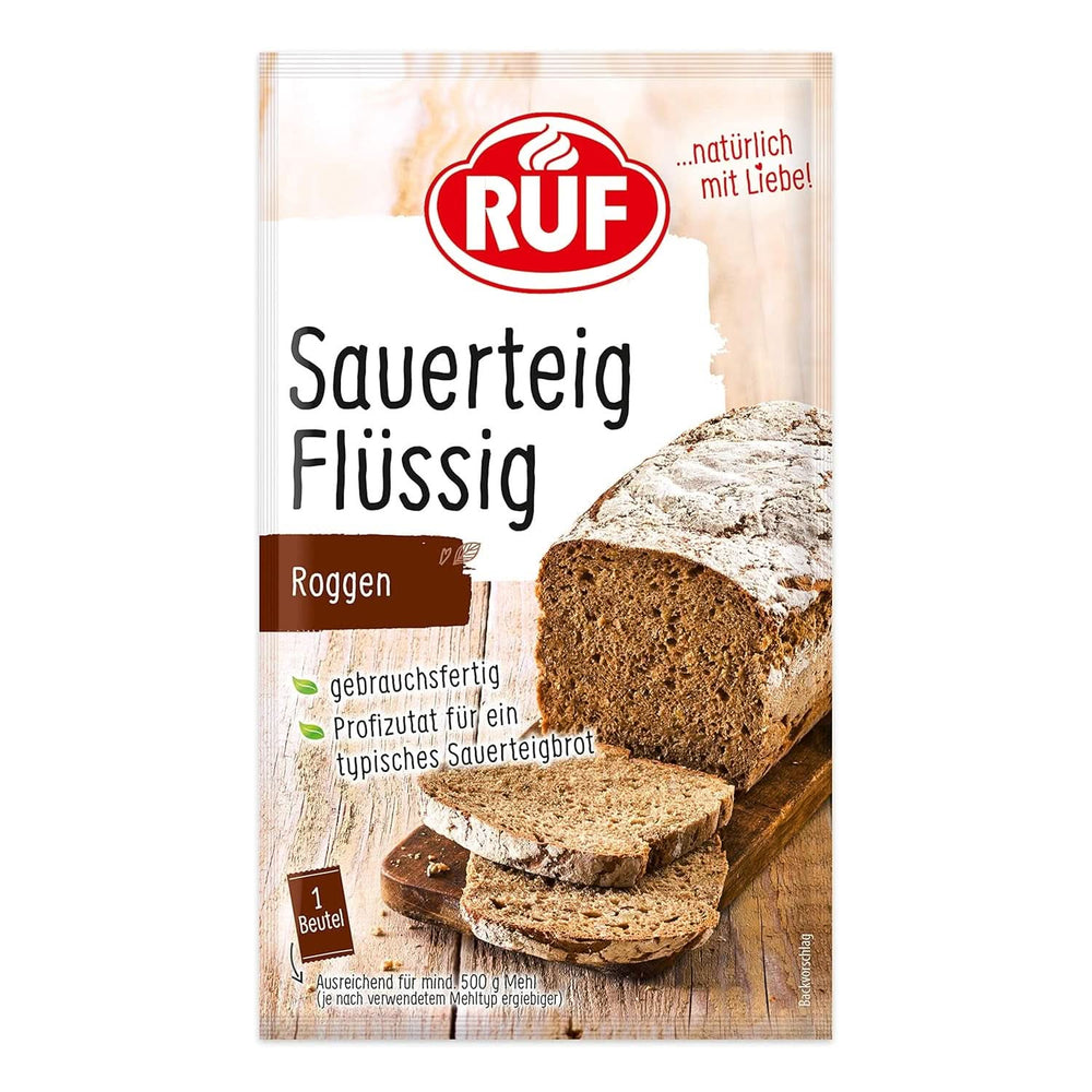RUF Rye Sourdough Liquid, tekutý extrakt na chlebové těsto a rohlíky, Kvásek, žitný a celozrnný chléb, 170 gramů Kitchen Naty Shop Liquid 70 gramů