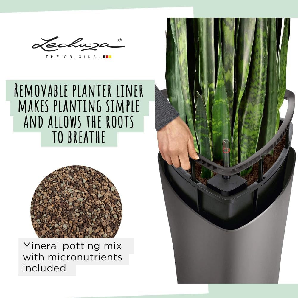 LECHUZA DELTA Premium 30 alb lucios 15500