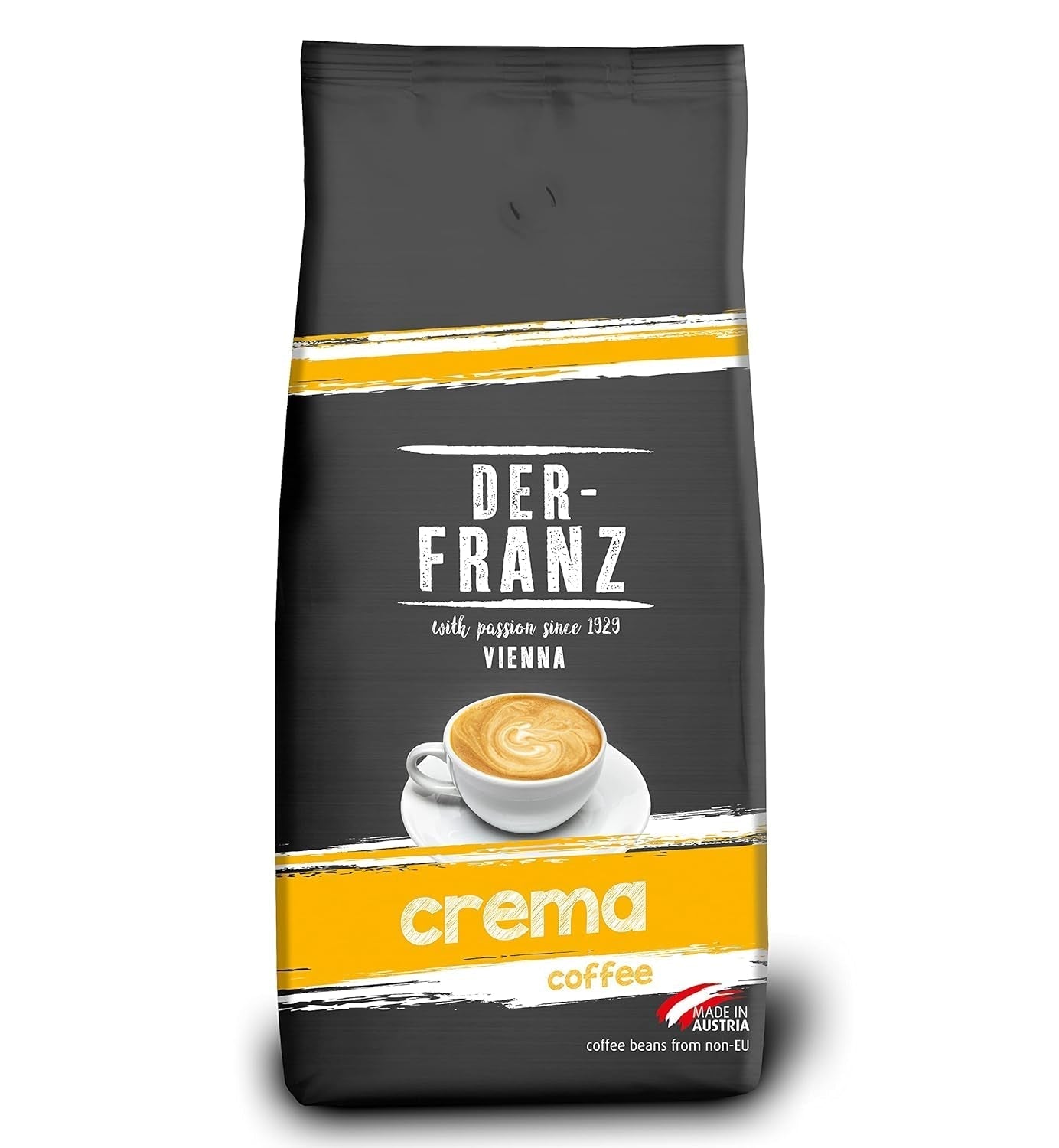 DER-FRANZ Cafea Crema, Intensitate 4/5, 100% Arabica, boabe de cafea întregi Cafea Naty Shop 1 Kg Crema