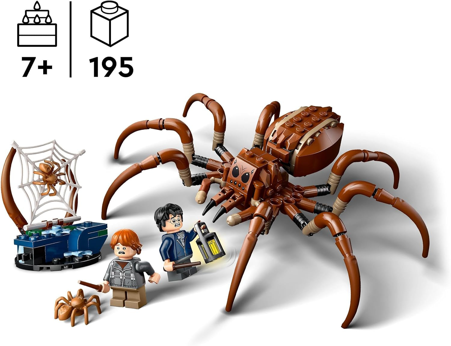 LEGO Harry Potter Aragog v Zakázaném lese, Hrací sada Spider Fantasy, Mýtické stvoření, 2 minifigurky, Kouzelný dárek pro chlapce, dívky a fanoušky Věk 7+ 76434 Stavebnice Besuche den LEGO-Store