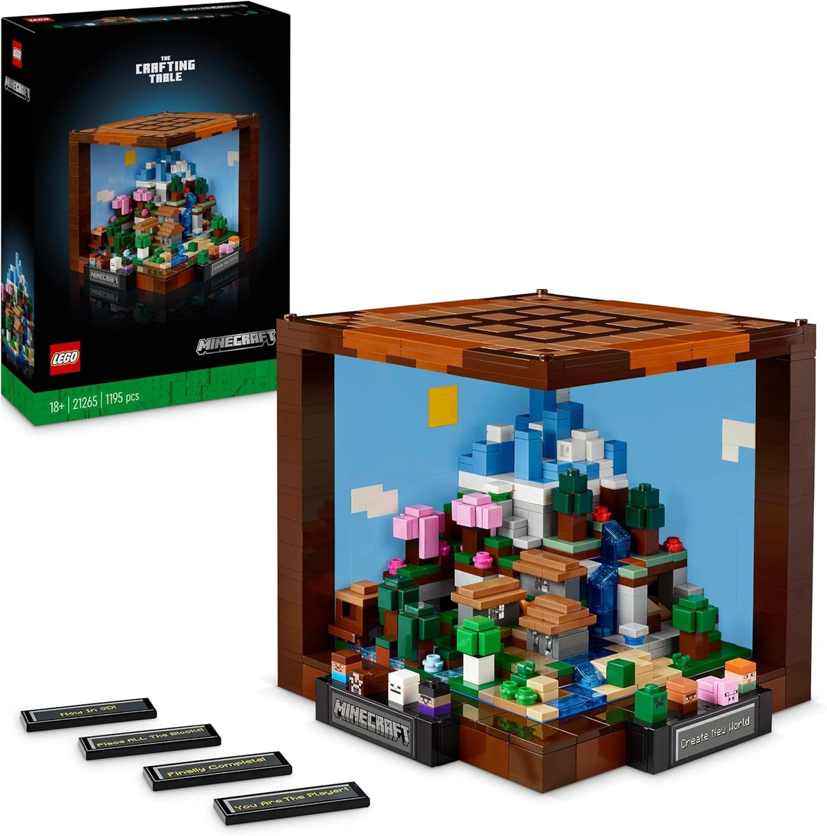 Stavebnice LEGO Minecraft The Workbench Sada 8 figurek Videoherní sada včetně Steva Alexe Stvoření a biomy Nápad na dárek k 15. výročí modelu pro dospělé Muži Ženy 21265 Stavebnice Besuche den LEGO-Store Výchozí název