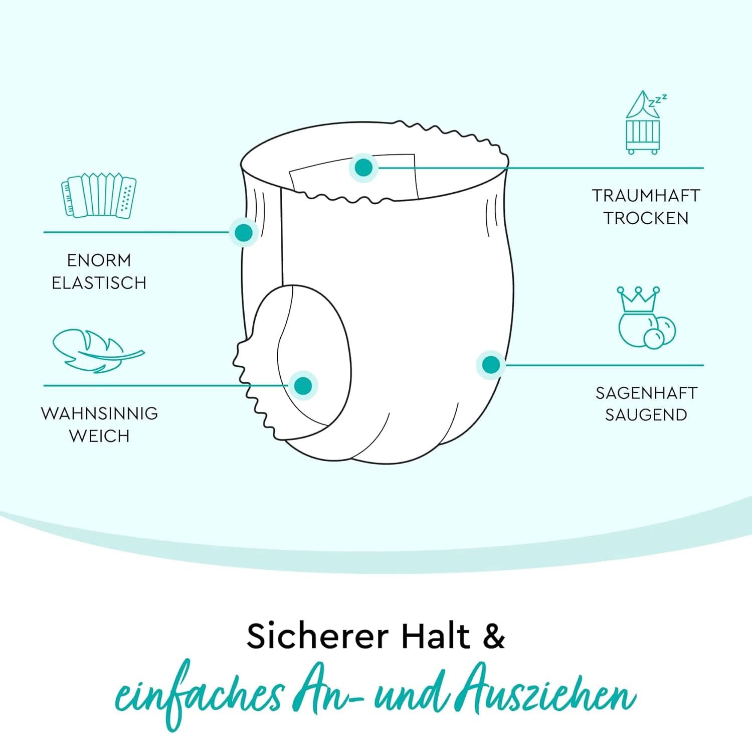 Pantaloni LILLYDOO prietenosi cu pielea, cutie lunara Mama si Copilul Naty Shop