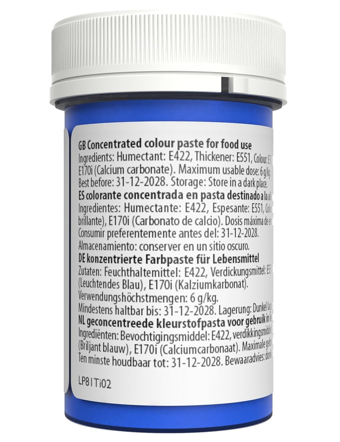 Colorant alimentar Sugarflair Paste Pastel Sky Blue, colorant alimentar pentru paste, pentru fondant și marțipan, coloranți concentrați Spectral - 25 g