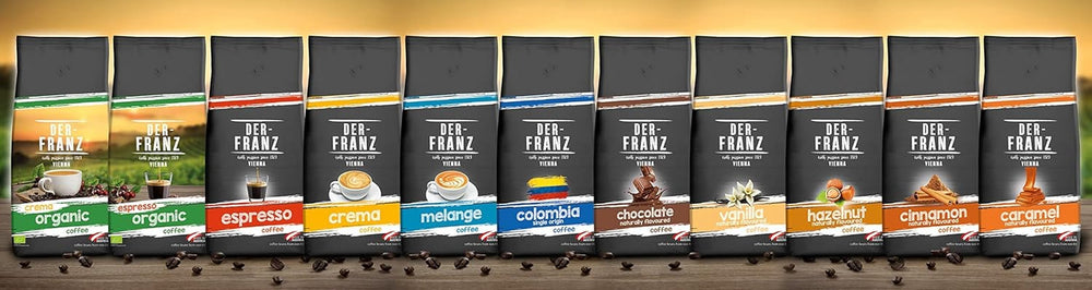 DER-FRANZ Cafea Crema, Intensitate 4/5, 100% Arabica, boabe de cafea întregi Cafea Naty Shop